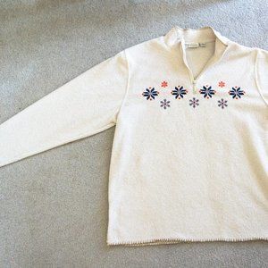 Vintage! Cozy White Snowflake Sweater